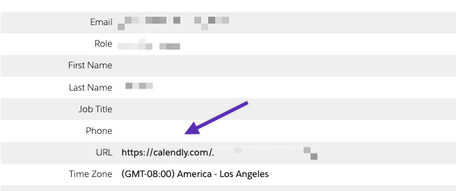 Pardot user URL field