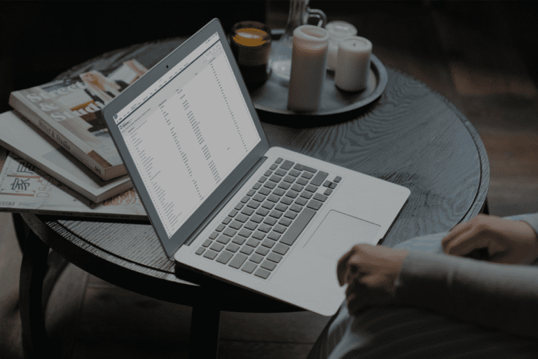 salesforce accounts open on laptop